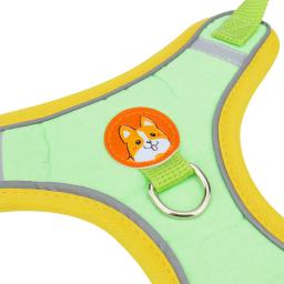 Arnês Refletivo para Pet Médio e Pequeno, Colete com alça torácica para cães, Trela para caminhar e correr, chumbo para caminhar - Image 2