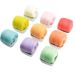 Fibra de lã para feltragem de agulha, feltragem úmida, Spinning artesanal, DIY Craft Materials, 200g, 66s - Image 3