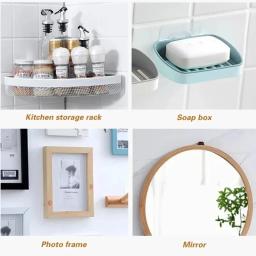Ganchos adesivos dupla face, ganchos de pressão invisíveis sem rastros, suporte para roteador, banheiro, cozinha, rack de armazenamento de parede - Image 5