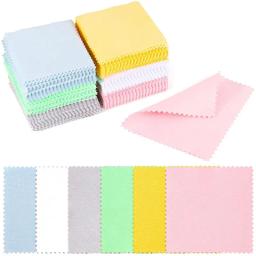 Pano De Polimento De Cor Prata, Pano De Limpeza, Pano De Limpeza Suave Limpo para Ferramenta De Jóias De Ouro Prata, 8x8cm, 20Pcs - Image 1