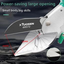 Tesoura de ângulo ajustável (45-135 ° ) - Cortar painéis, tubos e canais de cabo - Image 5