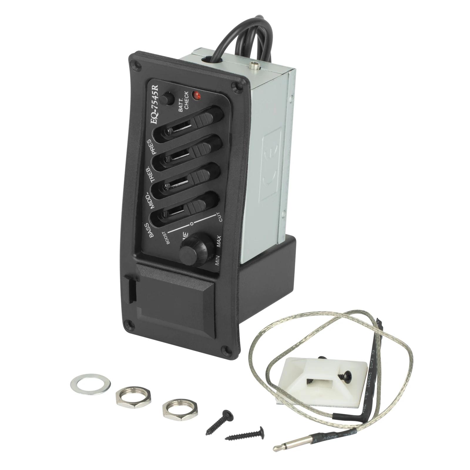 Guitarra acústica Preamp Amplificador, Equalizador Tuner, Acessórios de guitarra, 4 Banda Pickup, EQ 7545R - Image 1