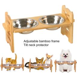 Potes de Alimentação Elevados Elevados para Animais De Estimação, Altura Ajustável, Tigela De Cachorro, Alimentador De Alimentos, Suprimentos De Gato - Image 2