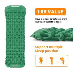 Naturehike-colchão inflável para camping ao ar livre, modelo fc12, 40d bomba de pressão, camping mat, ultraleve, caminhadas, almofada de dormir, cama ar com travesseiro - Image 1