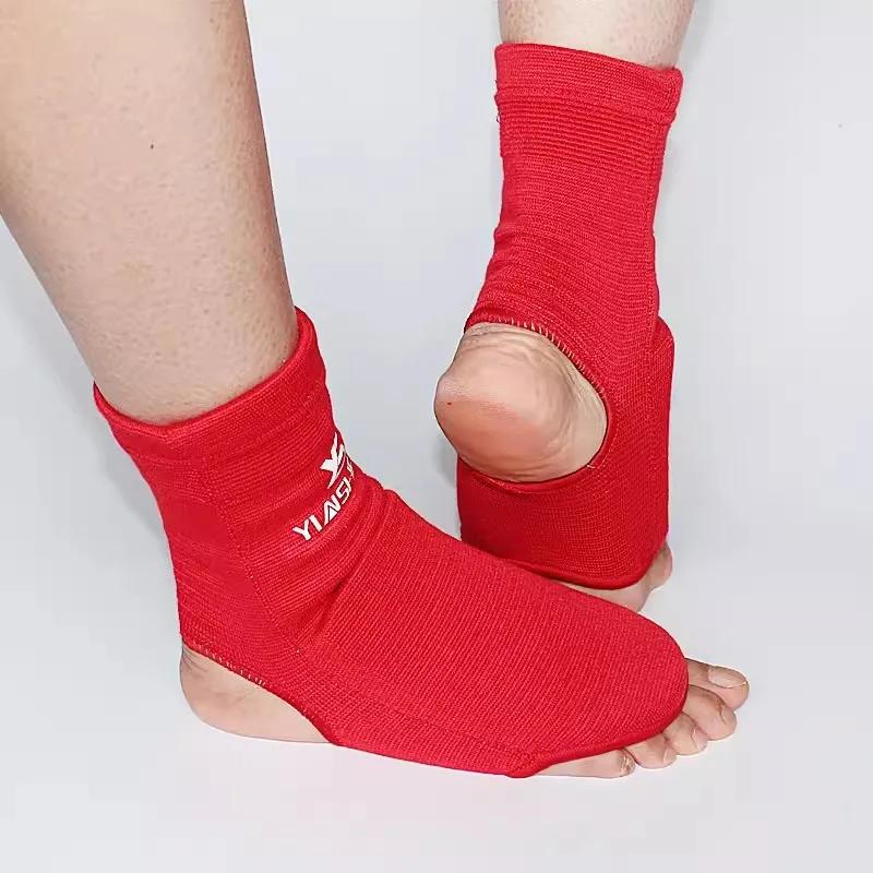 Mma boxe instep guarda adulto profissional sanda muay thai tornozelo apoio criança karate meias pé protetor almofadas 100% algodão - Image 1