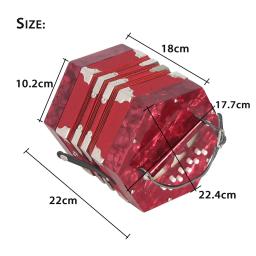 Acordeão com Bolsa de Transporte para Crianças, 40 Reed, Teclado Anglo, Presentes de Instrumento Musical, 20 Botões - Image 6