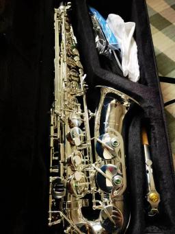 Saxofone Alto profissional prateando, E-Flat, bronze, sopro, instrumento musical, acessórios, japão, YAS-62S, novo estilo - Image 2