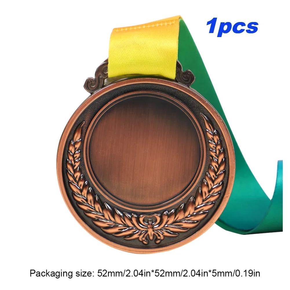 Prêmio Medalha com fita de pescoço para crianças, ouro, prata, bronze, prêmio, escola, esportes, reunião, 2 em, 1, 3, 5PCs - Image 1