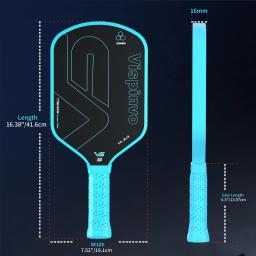 T700 fibra de carbono pickleball paddle imprensa térmica integrada USAPA certificada gem azul caixa de presente conjunto para iniciantes/avançados - Image 6