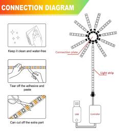 Fogos de artifício led luzes tira rgb meteoro firework lâmpada bluetooth controle app para festa de natal casamento quarto decoração da parede - Image 2