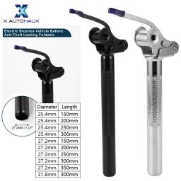 X autohaux espigões de assento de bicicleta bicicletas elétricas bateria de veículo anti-roubo travamento dobrável tubo de assento de selim de bicicleta 27.2x250mm - Image 1