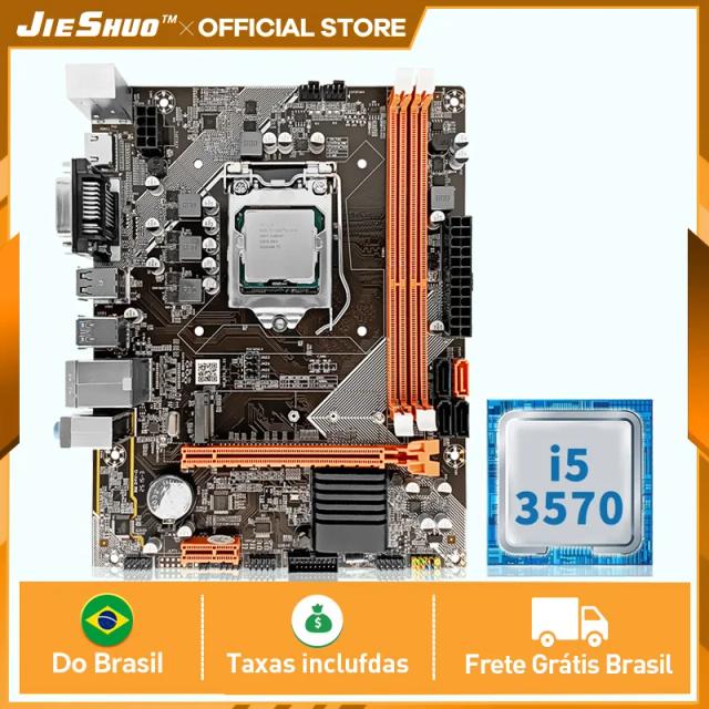 JIESHUO B75 LGA1155 Placa-Mãe Micro-ATX 2xDDR3 DIMM