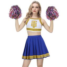 Uniforme de torcida Taylor para meninas, roupas de torcida, traje de festa de Halloween para meninas do ensino médio, roupas azuis e brancas, TS Shake It Off - Image 2