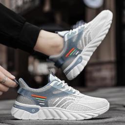 Tênis de almofada de ar respirável masculino, tênis esportivo de corrida, tênis, tênis antiderrapante, na moda, verão, novo, 2024 - Image 3