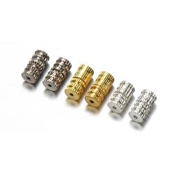 100 pçs 4x7mm cilindro prendedor fivela fechada frisada final fecho parafuso fechos gancho para pulseira colar conectores jóias fazendo - Image 5