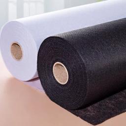 Interlinings e forros de tecido não tecido, Patchwork adesivo de face única, Ferro de costura, Branco, Preto, 500x100cm, 30g - Image 1