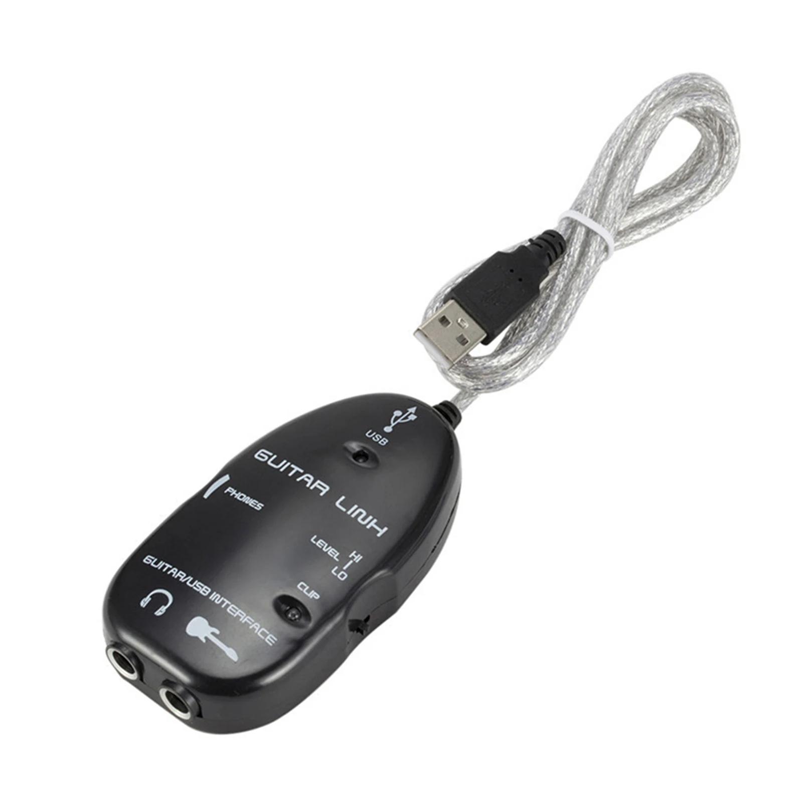 Adaptador de cabo de interface de guitarra para usb, conector de áudio gravador para pc/computador, acessórios de guitarra link para guitarra - Image 1