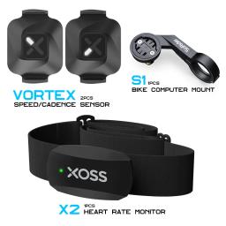 XOSS-Monitor Sensor de Freqüência Cardíaca, Computador Bicicleta Mount Acessórios, S1, X2, Vortex - Image 1