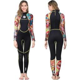 Roupa de mergulho feminina neoprene 3mm roupa de banho de corpo inteiro plus para mergulho, mergulho com snorkel, natação de inverno siot - Image 1