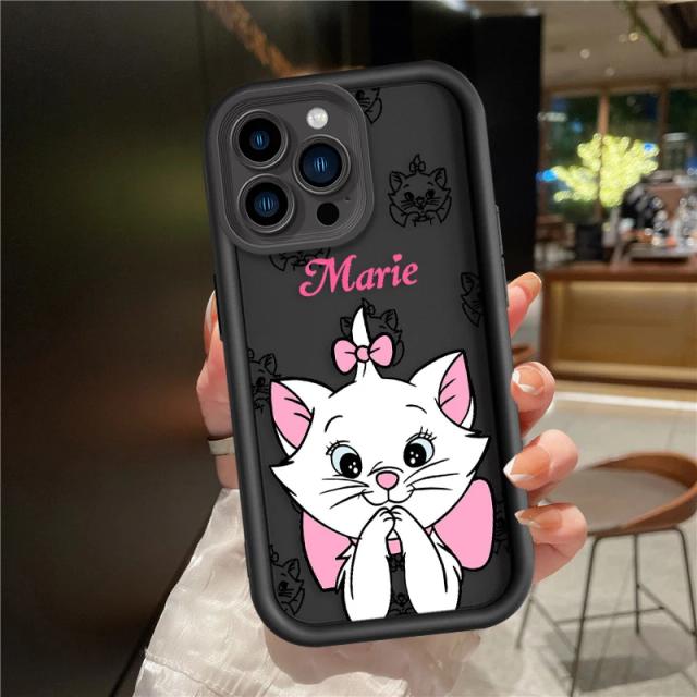 Capinha Macia para iPhone com Estampa da Gata Marie da Disney, Ideal para iPhone 15, 14, 13, 12, 11, Mini, XS, XR, X, 8, 7, Pro Max e Plus
