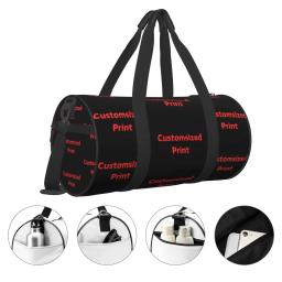Sua imagem saco de ginásio design legal sacos de esportes ao ar livre com sapatos treinamento impresso bolsa de fitness do vintage para casal - Image 3