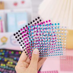 Adesivos auto-adesivos de strass, 1 folha de 165 peças, jóias de cristal, rosto e corpo, artesanato decorativo, diy, 3456mm - Image 2