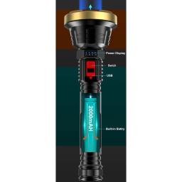 Lanterna led ao ar livre 100000lm recarregável à prova dwaterproof água de alta potência 1000m longo alcance acampamento luz tocha - Image 4