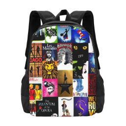 Mochila Unisex Música para Estudantes, Estágio Iii Sacos, Cantando Shows Teatro Palco, recém-chegados, Canção Broadway Mochila - Image 1