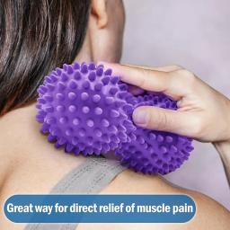 Rolo de massagem para pés, bola espetada de amendoim, bolas miofasciais, massageador para fascite plantar, mobilidade, pescoço, costas, massagem nos pés - Image 3
