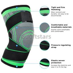Protetor de Compressão do Joelho Adequado para Esportes, Apoio Conjunto, Tricô Seguro, Respirável e Alta Elasticidade, Proteção do Joelho, 1Pc - Image 3
