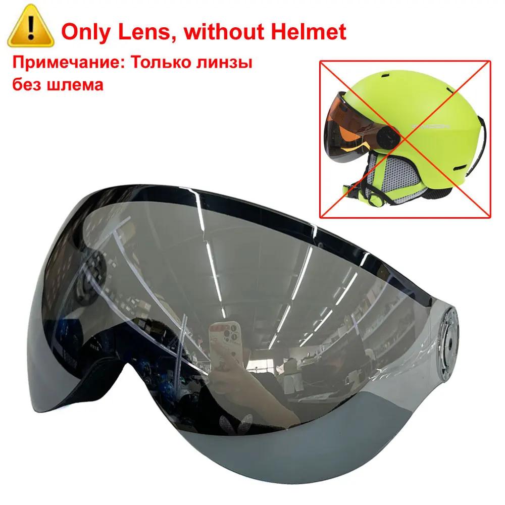 Lua capacete de esqui integralmente moldado pc + eps capacete de esqui de alta qualidade óculos esportes ao ar livre esqui snowboard skate capacetes dos homens - Image 1