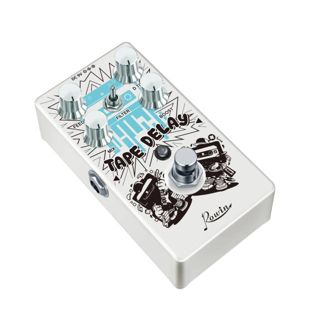 Pedal de Efeito para Guitarra Rowin RE-01 com Delay e True Bypass - Acessórios para Instrumentos Elétricos