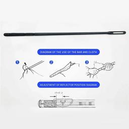 Plástico Flauta Limpeza Rod Kit, Swab Vara, Piccolo limpeza com pano, instrumentos de sopro Acessórios, 14" - Image 4