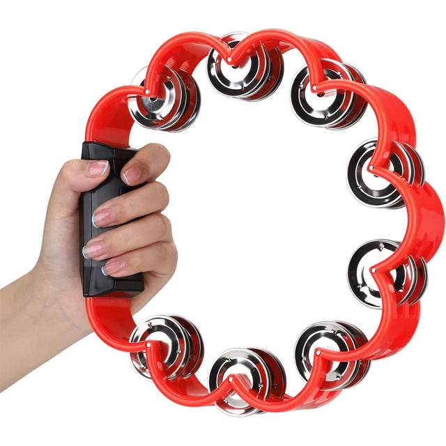 Pandeiro em Forma de Pétala: Percussão de Plástico com Sinos para Música em Família e Escolas