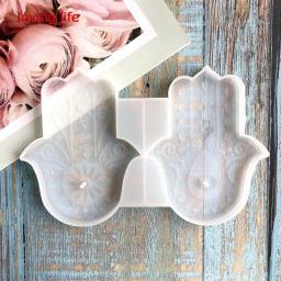Mão criativa de Fátima incenso varas, molde de silicone, gesso ioga DIY, flor da vida, bandeja titular, decoração para casa - Image 5