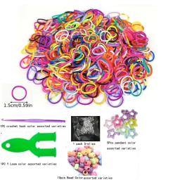 Elastic Loom Bandas Kit, Tecelagem e Lacing, Amizade Jóias Fazendo Kit, Acessórios de Halloween, Presente de Natal, 600 PCs/Set - Image 3