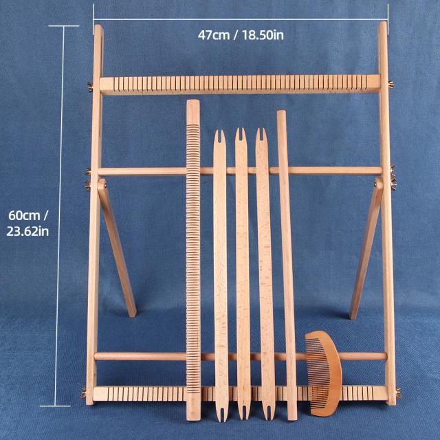 Máquina de Tear de Madeira para Adultos - DIY Artesanato em Tricô, Tapeçaria e Cachecol