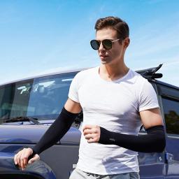 Luvas de proteção solar UV, luvas sem dedos de ciclismo, Muff legal, seda de gelo, capa elástica do braço, condução, anti-queimaduras solares, verão, 1-10 par - Image 4