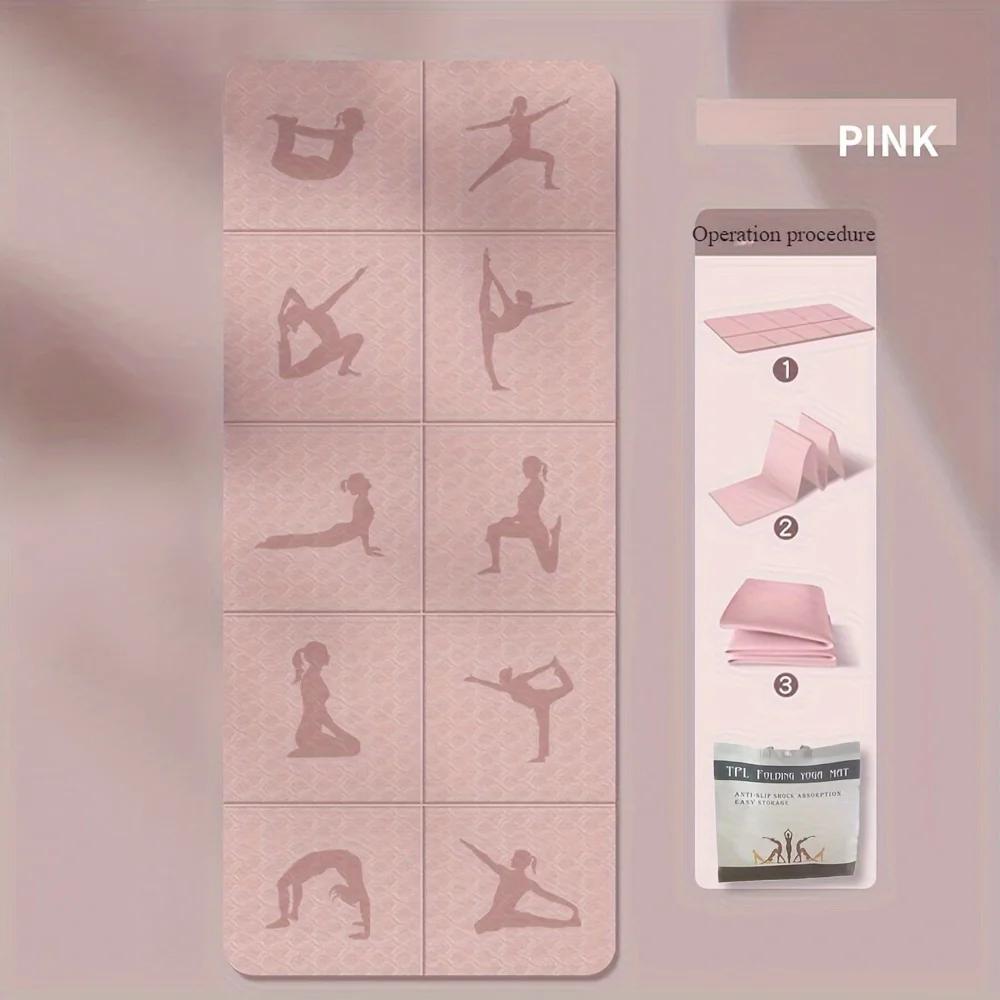 Tapetes de Yoga Antiderrapante Dobráveis, Leves, Dobrar, Exercício, Portátil, Casa, Ginásios, Equipamentos de Fitness, Viagem - Image 1
