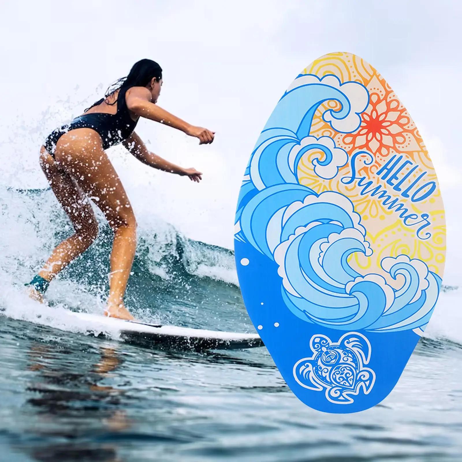 Skimboard Verão com Revestimento High Gloss, Stand Up Lightweight Wooden Skim Board - Image 1