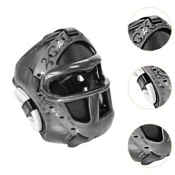 Capacete de boxe acolchoado respirável sparring arnês amortecimento engrossado proteção facial completa para adultos mma taekwondo - Image 5