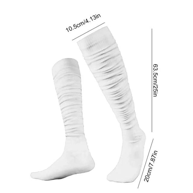 Meias de Compressão Ultra Longas de Algodão para Homens - Ideal para Futebol e Rugby com Mangas para Pernas