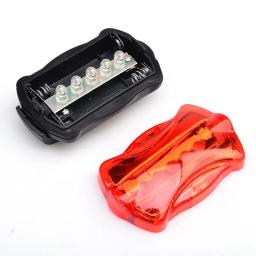 Bicicleta luz ciclismo biycle frente traseira lanterna traseira conjunto à prova dwaterproof água 5-led lâmpada farol de segurança lanterna bicicleta acessório - Image 3