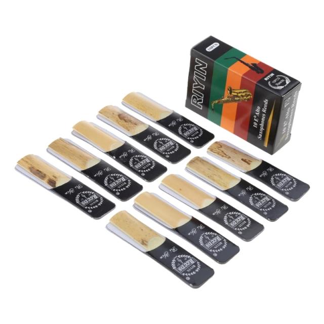 Conjunto de 10 Palhetas para Saxofone Alto - Flexibilidade 1.5 a 4.0