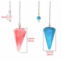 Cura Pêndulo De Cristal Adivinhação Radiestesia, 7 Chakra, Pêndulos De Quartzo, Pedras Preciosas Naturais, Reiki, Wicca, Pingente Espiritual - Image 2
