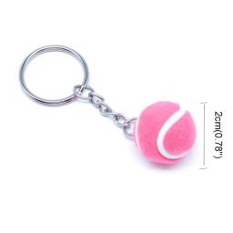 Metal bola de tênis Keychain para crianças, chaveiro do carro, esporte pingente, clube lembrança presentes, 1pc - Image 5