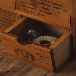 Organizador de gaveta de mesa de madeira armário de armazenamento multicamada pequena caixa de utilidades de madeira suporte de material de escritório - Image 3