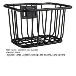 Cesta de bicicleta frontal durável com capacidade, Fácil instalação, Forte para crianças, Cesta duradoura para crianças - Image 5