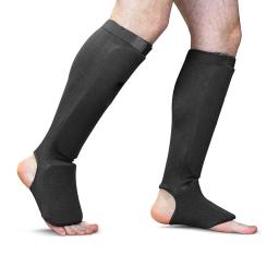 Shin Instep Guards para treinamento MMA, protetor elástico, suprimentos de proteção, preto e L, 1 par - Image 5