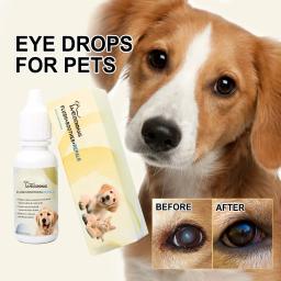 Colírio anti-inflamatório para animais, apaziguador de coceira, tratamento para catarata, lubrificante para os olhos, removedor de mancha de gato, 20ml - Image 1